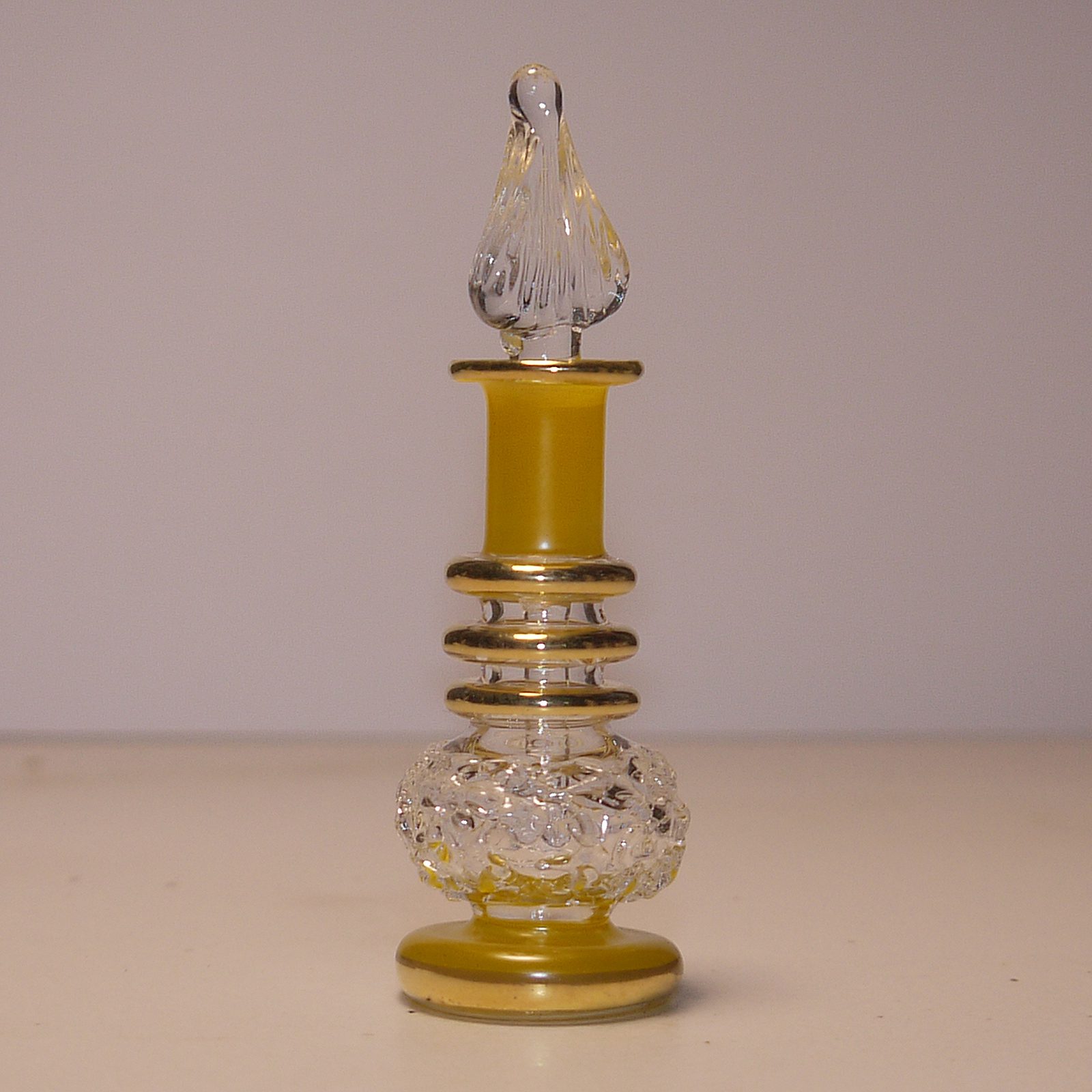 Unique Hand-blown Glass Perfume Bottle-Yellow